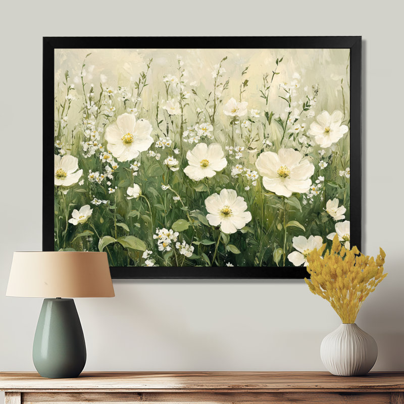 Imca - Floral Wall Art, Single Picture Framed Print, 30" H x 40" W, Black