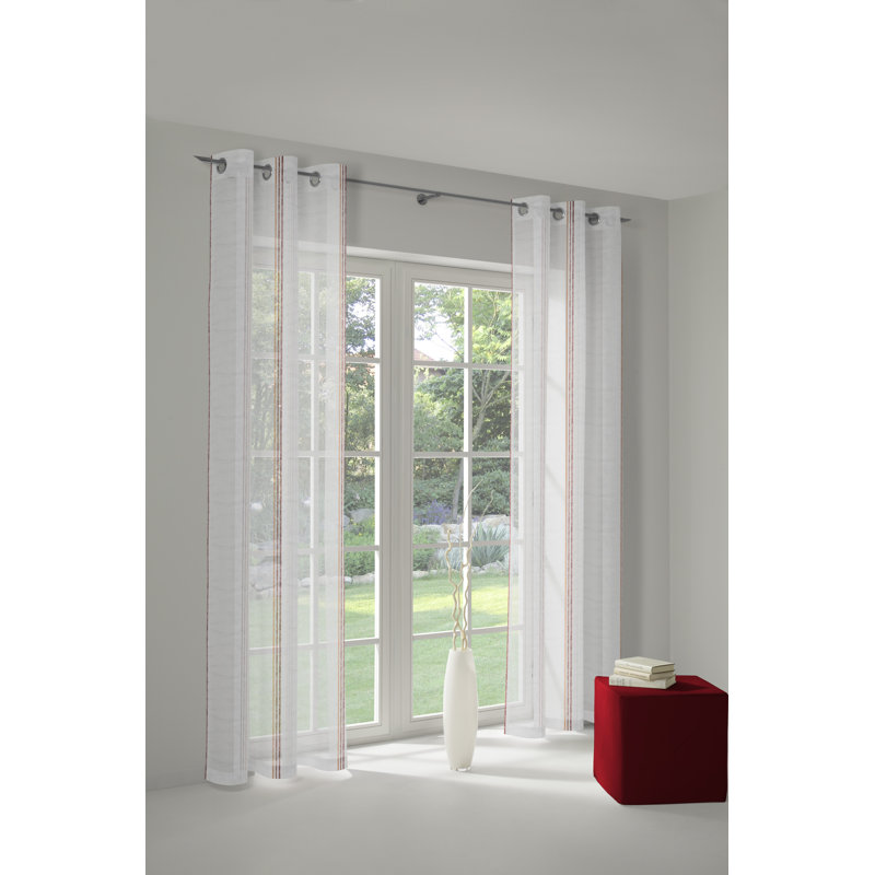 Anneclaar Sheer Single Curtain Panel, 300cm Width x 160cm Drop, Cooking Rack