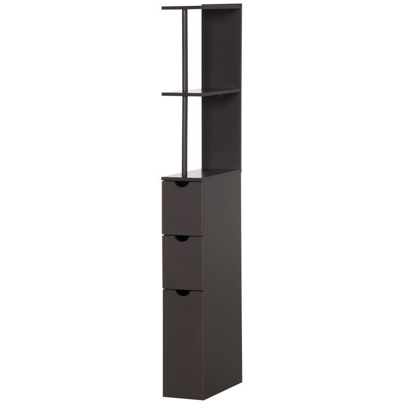 Bamboo Storage Cabinet, Freestanding Bathroom Cabinet with 2 Doors, Floor Cabinet Organizer, Brown - Design 6