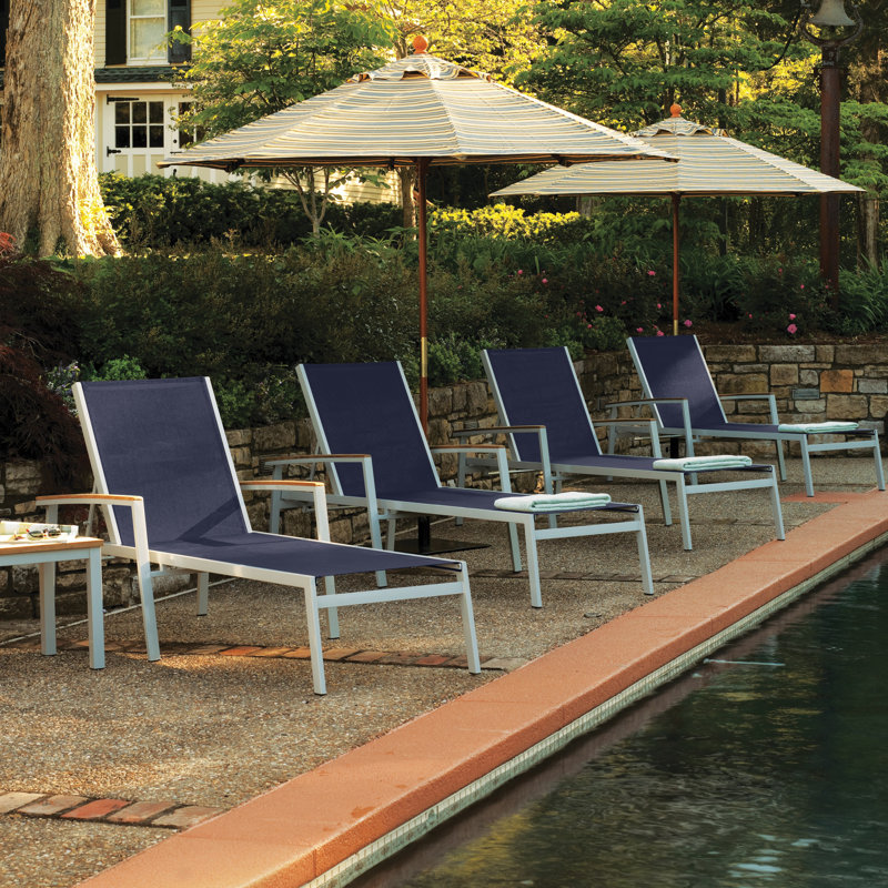 Travira 8 Piece Chaise Lounge Set, Teakwood Natural, Ink Pen