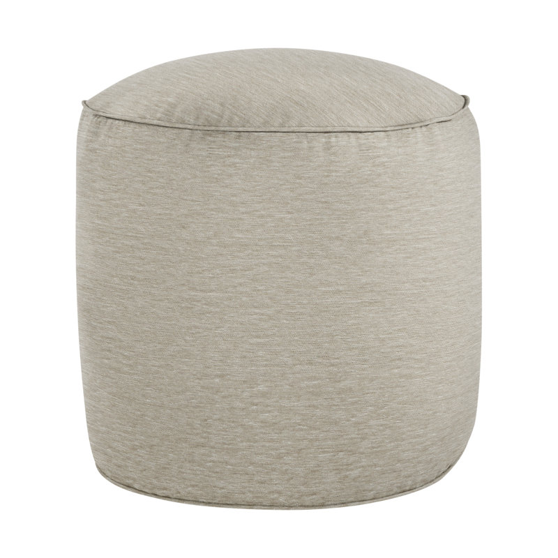 Jahmad Upholstered Pouf, Brown 100% Polyester