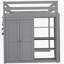 Lit mezzanine en bois avec garde-robe intégré et tablette avec rangement-1285647710
