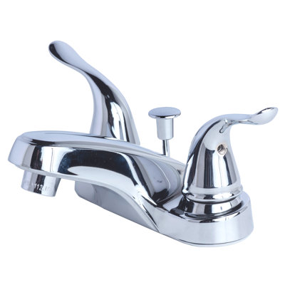 Centerset 2-handle Bathroom Faucet with Drain Assembly