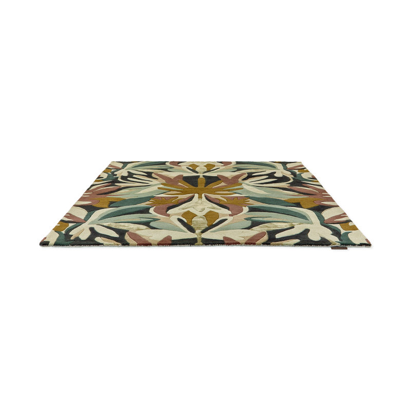 Hand Tufted Floral Area Rug, Rectangle 8'2" x 11'6"