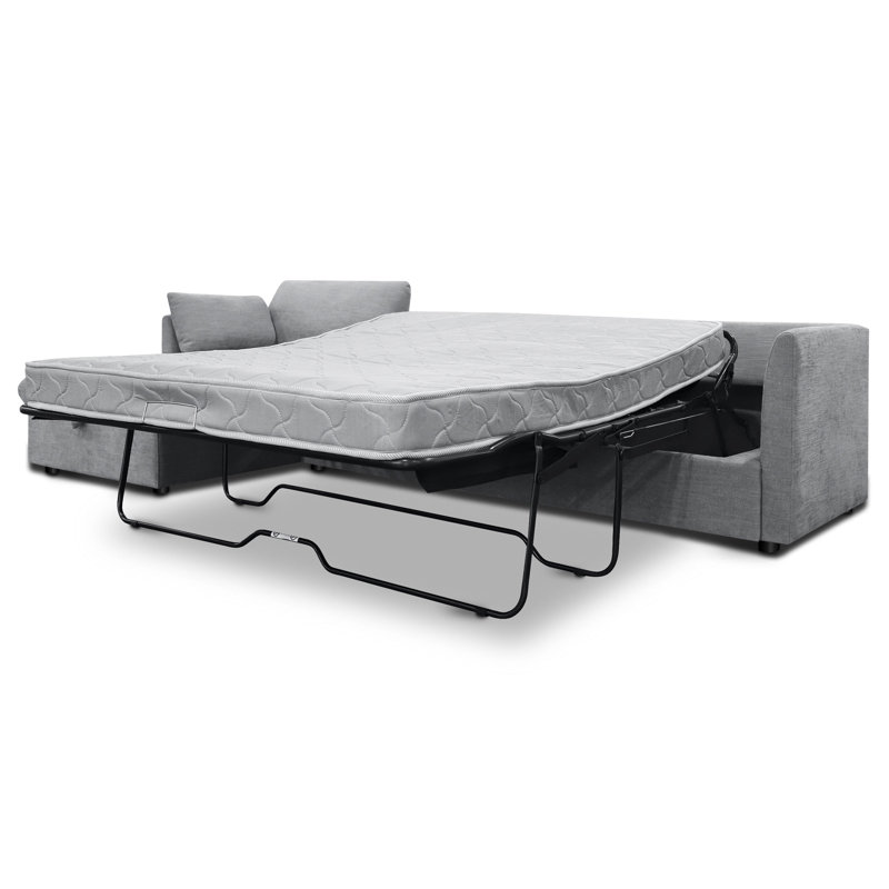 Canapé-lit modulaire extensible de 119 po Argos, Orienté à gauche (vu de face), Gris matinal