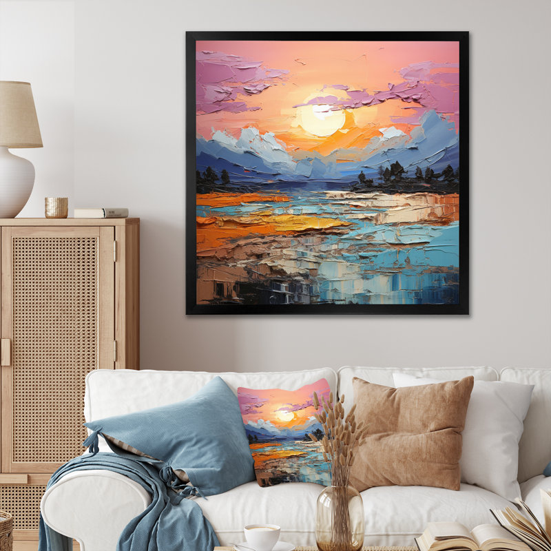 Emotion Terrain II sur impression sur toile, H 24 po x l 24 po x P 1 po, Cadre simple noir