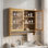 Armoire de rangement pour salle de bain à 3 niveaux Vintage