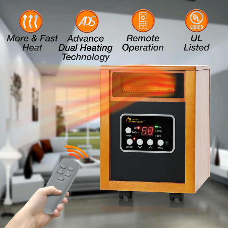 Cherry Mobile Infrared Space Heater with Eco Mode, 1500W