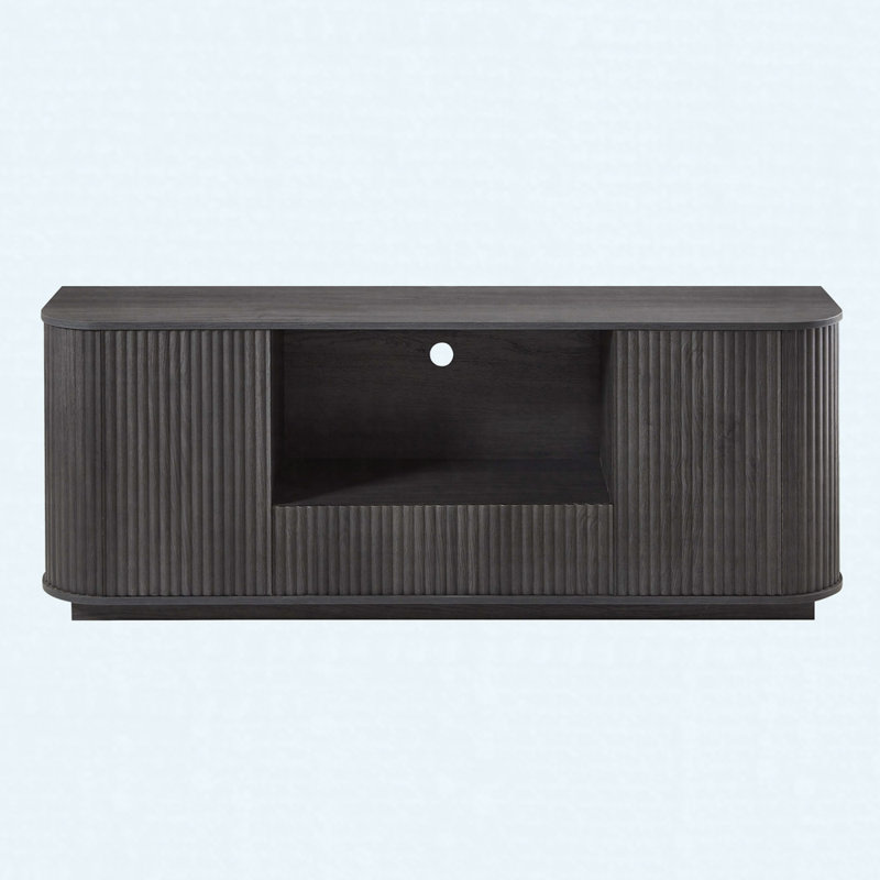 Meuble télé 64 po Modern Wavy, Noir