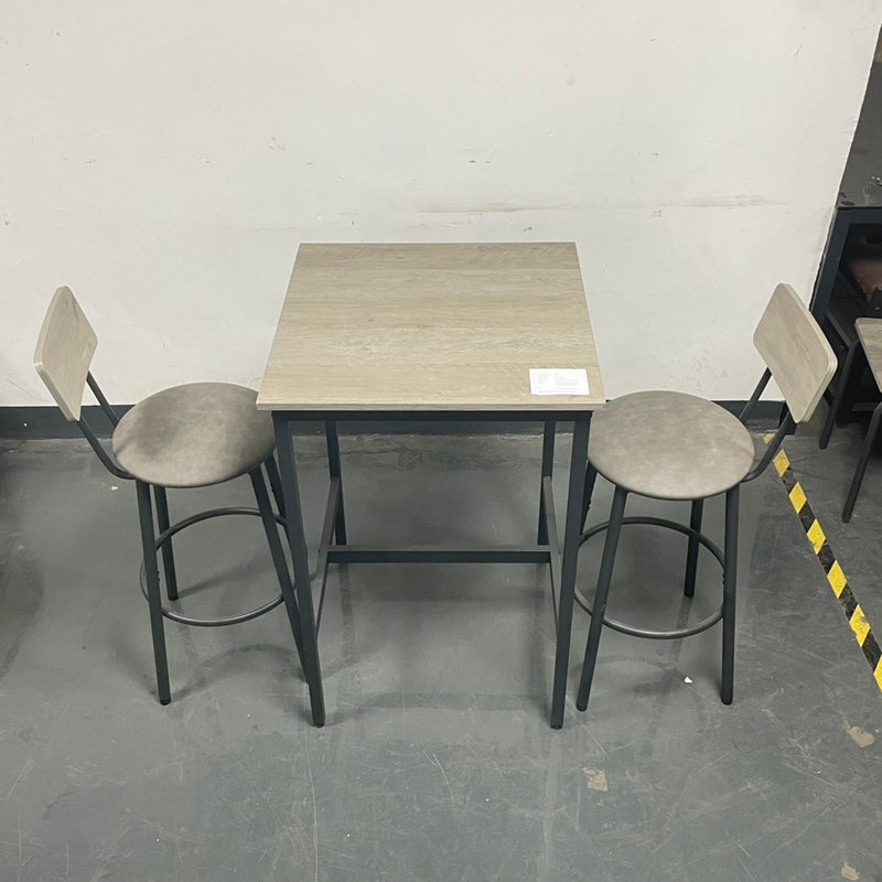 Ensemble de table de bar avec 2 tabourets de bar Siège souple avec dossier