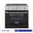 KUCHT Professional 30 in. 4.2 cu. ft. Dual Fuel Range for Propane Gas with Sealed Burners and Convection Oven in Stainless Steel with Black Oven Door-87133186-87378938