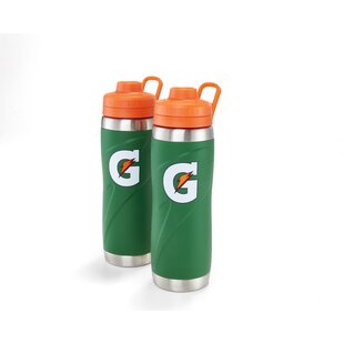 Gatorade Insulate 2 Pack 26 oz Double Wall Stainless Steel Water Bottle (Set of 2)