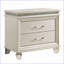 Table de chevet 2 tiroirs Pearl White