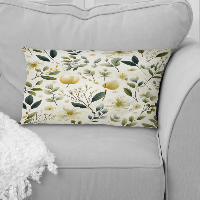 Coussin décoratif à motif bohème Botanical Neutrals II