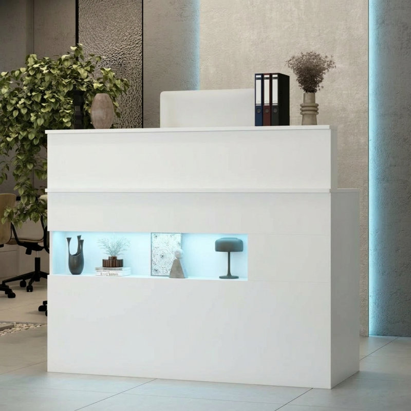 Rectangle Manufactured Wood Reception Desk