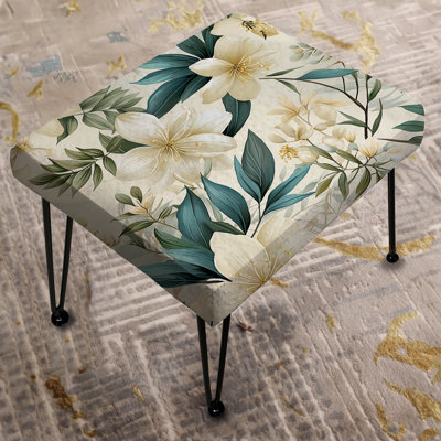 Serene Botanic Tropical Pattern II - Tropical Rectangle Ottoman