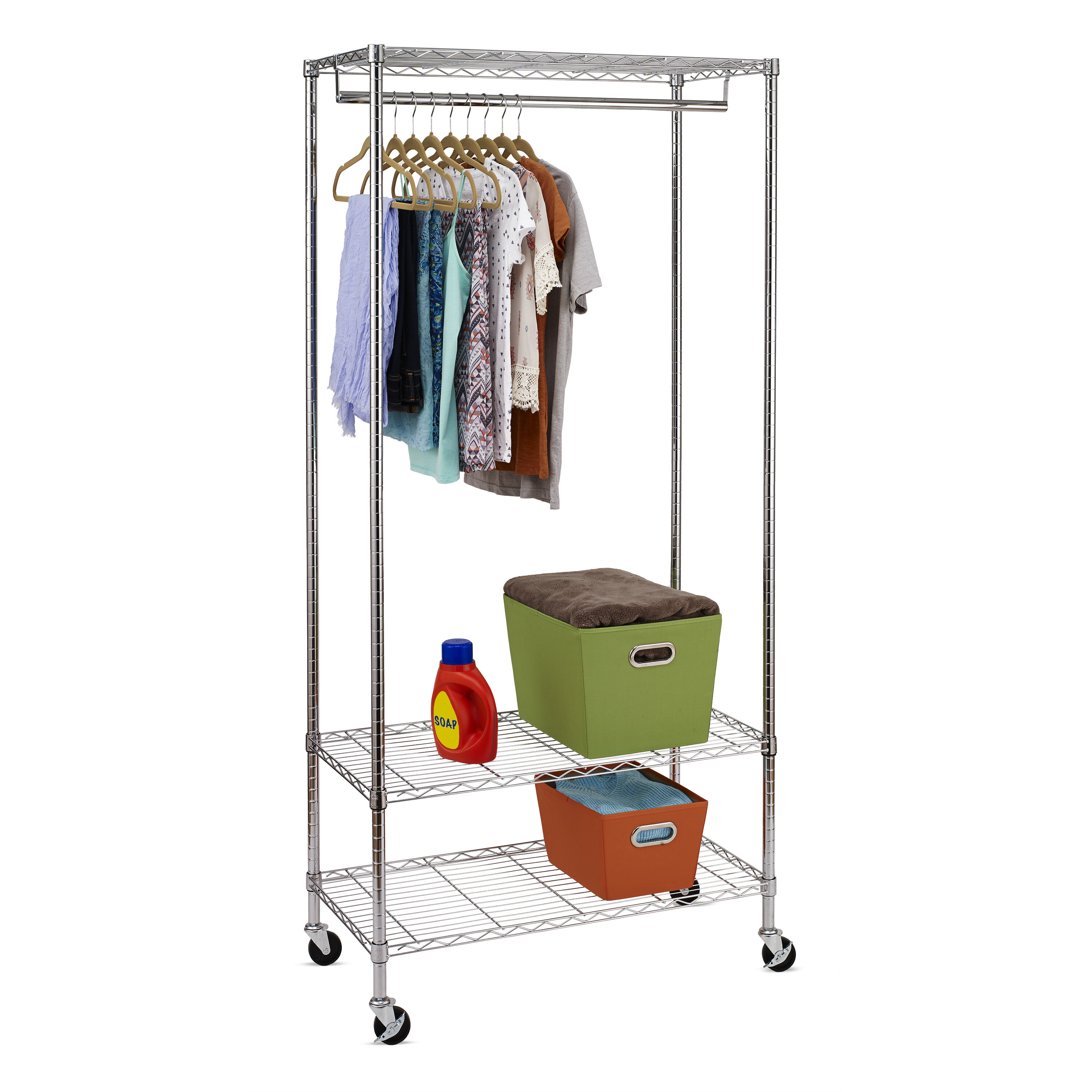 Izaih 45 W Garment Rack Rebrilliant Color: White