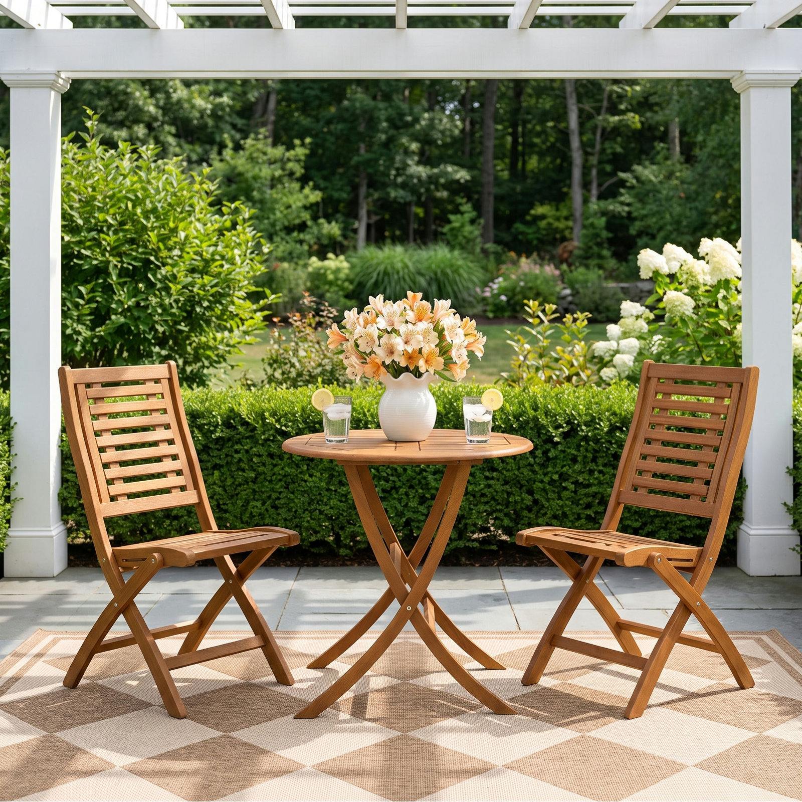 Kinsler 30" Eucalyptus Patio Bistro Set