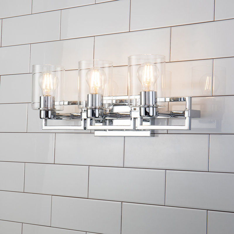Meuble-lavabo 3 lumières Alion, Chrome