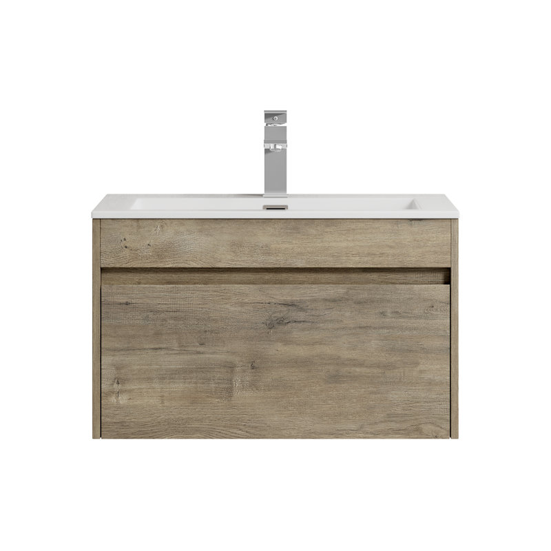 Frida 30'' Single Bathroom Vanity with Engineered Stone Top, Eve