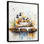 Articles de toilette orange et gris - Toilette, art mural
