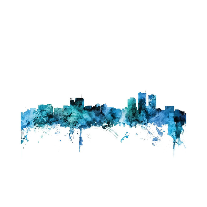 Anchorage, Alaska Skyline by Michael Tompsett - 1 Piece Wrapped Canvas Wall Art, 20.32 cm H x 30.48 cm W