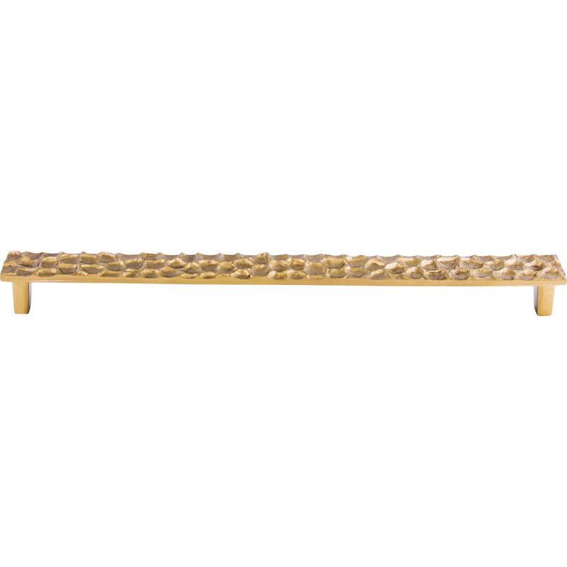 Cobblestone Bar Pull, Polished Brass, 12 9/16" Center to Center