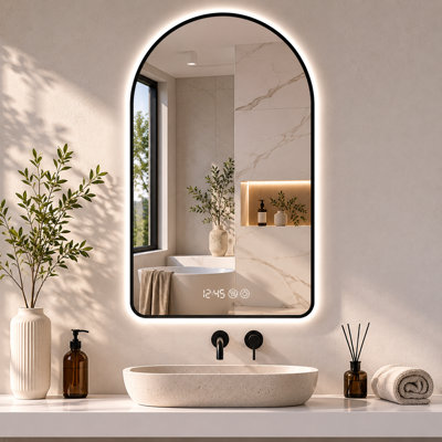 Miroir de salle de bain 60 po x 32 po à DEL pour maquillage, studio et salon