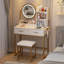 Ensemble de coiffeuse avec miroir, station de charge et support pour sèche-cheveux-1429723614