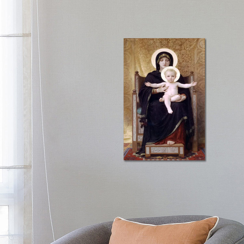 The Seated Madonna (Madone Assise) by William-Adolphe Bouguereau - Wrapped Canvas Print
