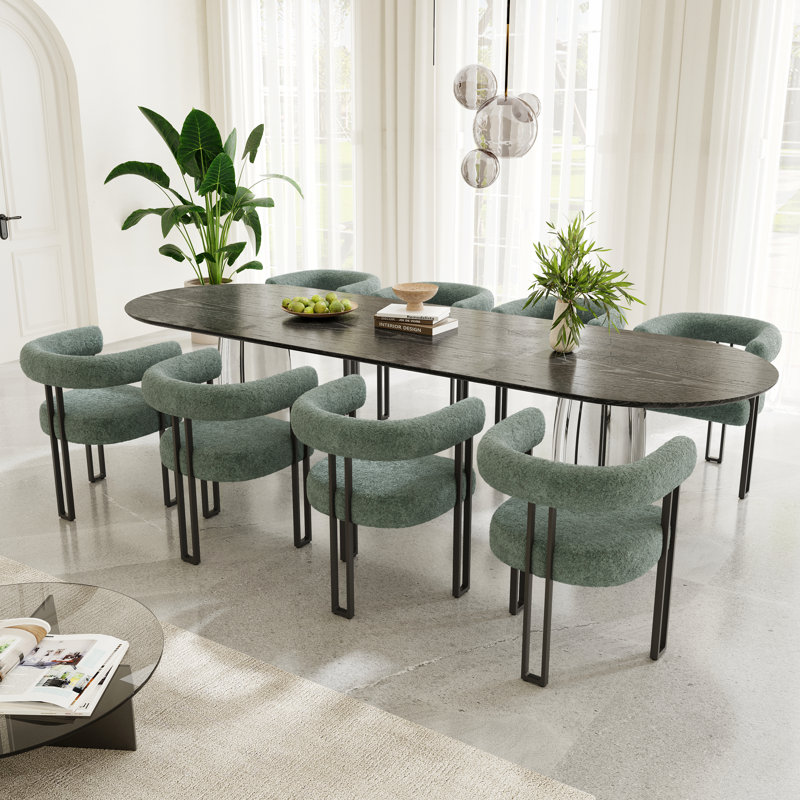 Mahjabi Upholstered Dining Chair, Green