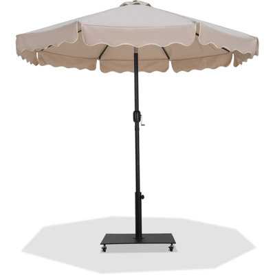 Ensemble de parasol en aluminium avec passepoil Amalfi