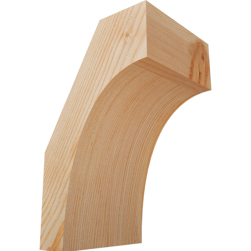 Attelle de genou Westlake, Sapin de Douglas, Lisse, H 10 po x l 5,5 po x P 6 po
