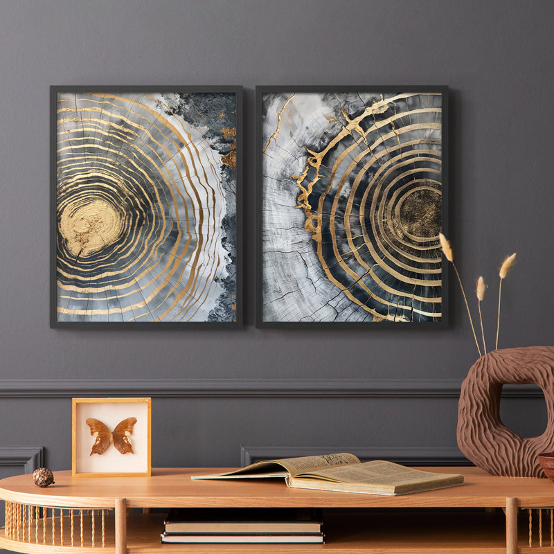 Série ABSTRACT CCLV - reproduction encadrée de qualité supérieure - prête à être accrochée - aucun clou requis - aucun clou requis