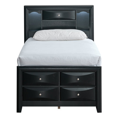 Kiril 381373C98C254AC4BEA6DD1F50C8FB96 Twin Bed Black