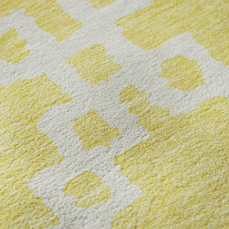 Premium Machine Washable Prisco Yellow Rug, null