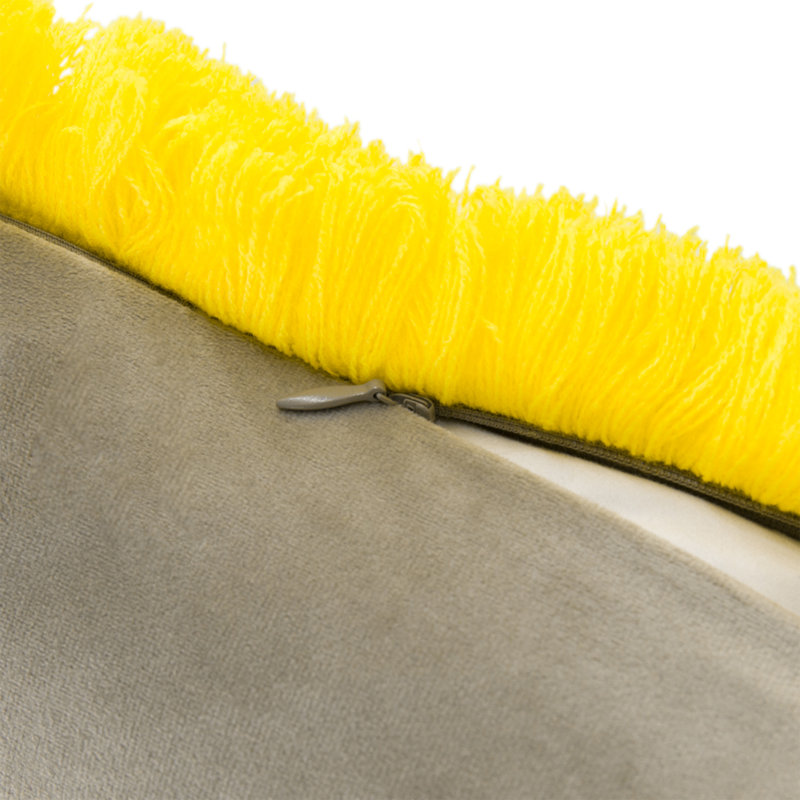  Housse de coussin en velours à pampilles