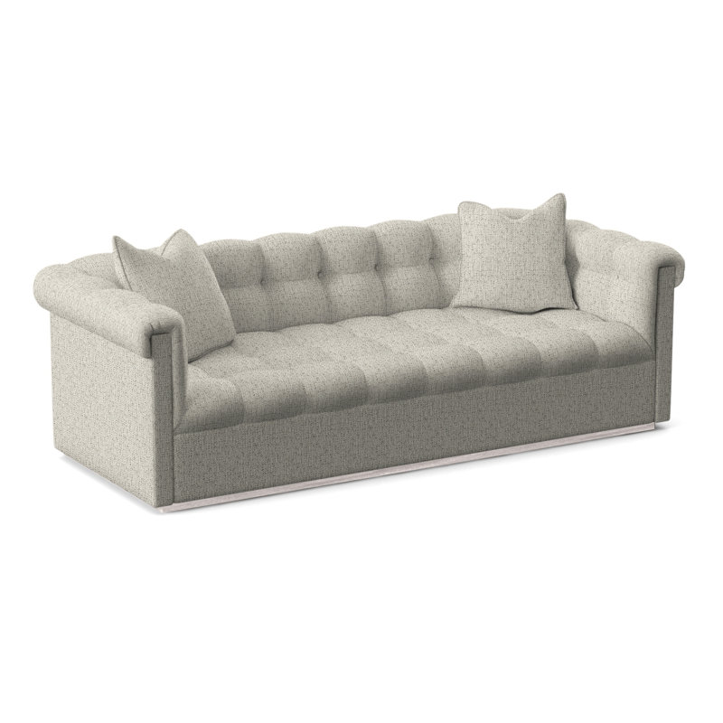 Thom Filicia Home 98" Nottingham Sofa, Tuck Metal, Dove Gray