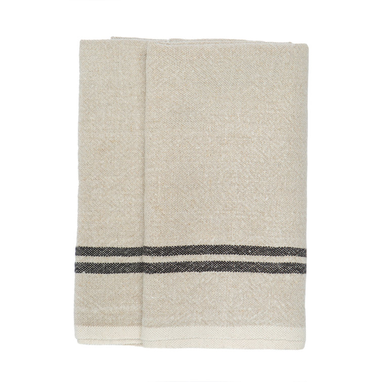 Striped Linen Tea Towel Set of 2