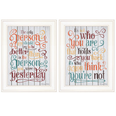 The Only Person 2-Piece Vignette Framed Wall Art for Living Room, Home Wall Décor by Susan Ball