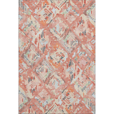 Premium Machine Washable Celis AMF1326 Diamonds Rug