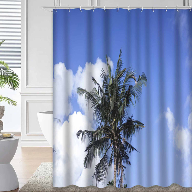 Rideau de douche Palm Tree, L 72 po x l 84 po