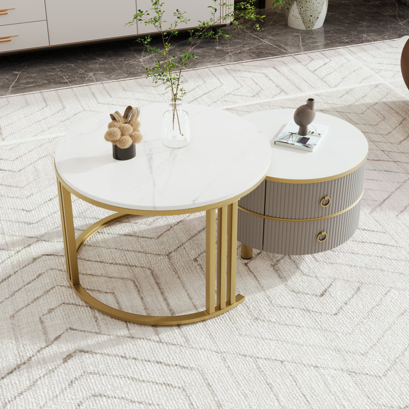 Coffee Table with Storage, Grey