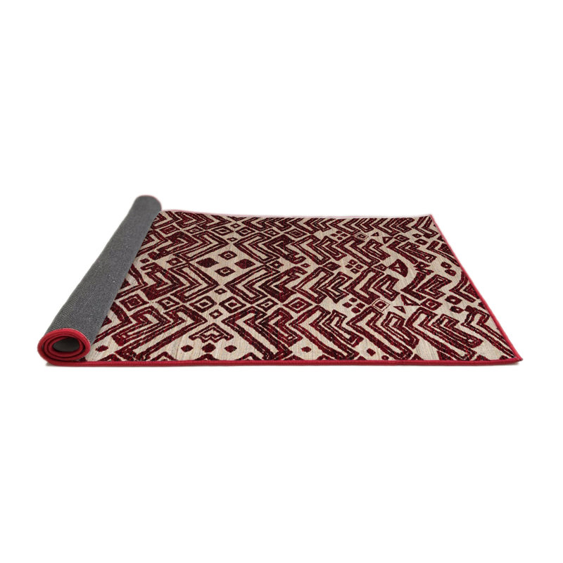 Tapis décoratif multicolore à motif abstrait, Rond 8 pi