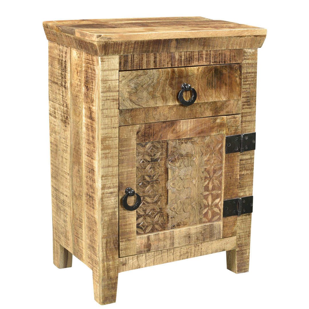 Ridder 21'' W Solid Wood Nightstand World Menagerie