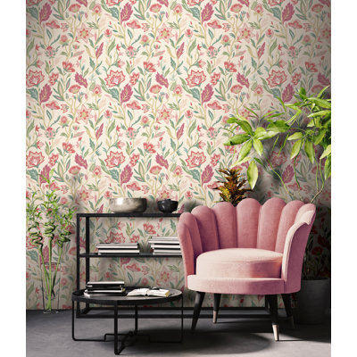 Mallory Vivid Floral Wallpaper