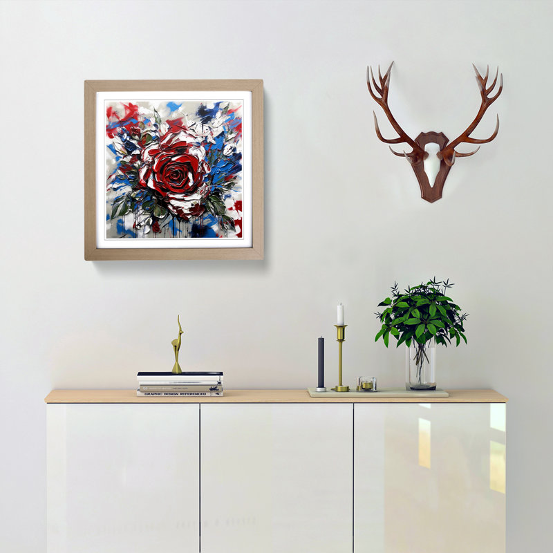 Single Picture Frame Print on Wood, Oak