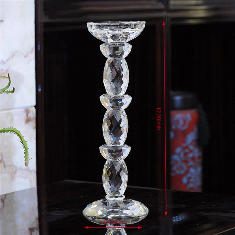 12.2'' H Crystal Tabletop Candlestick