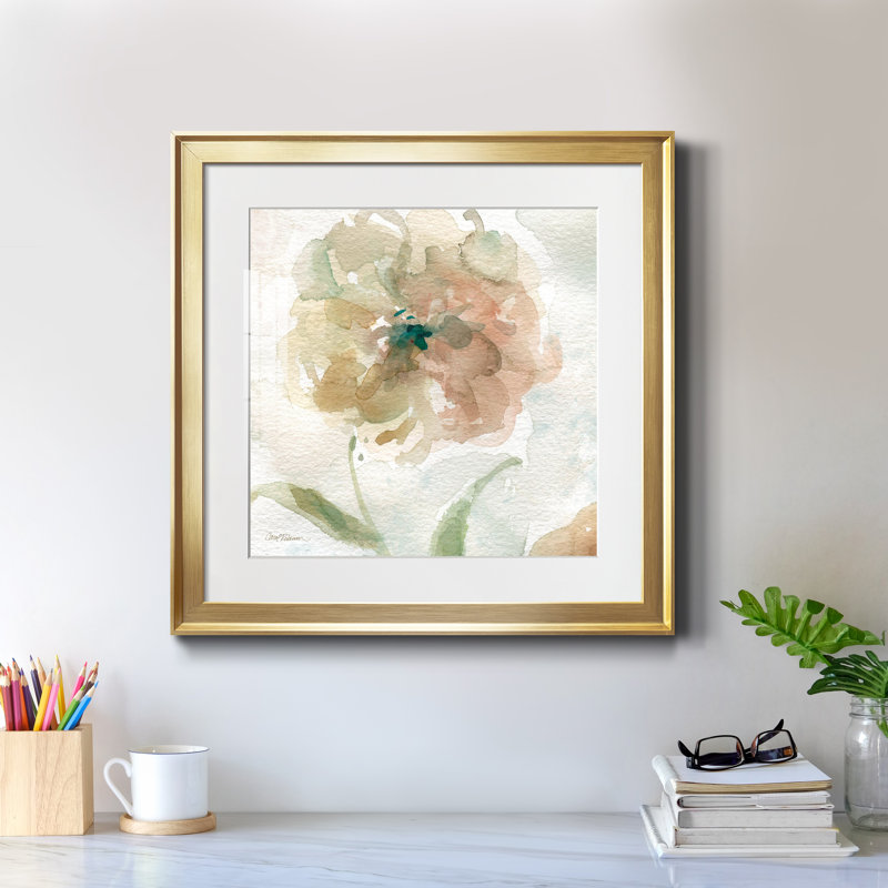 Ensoleillé après-midi par J Paul - Reproduction d'art sur papier encadrée, Papier encadré doré
