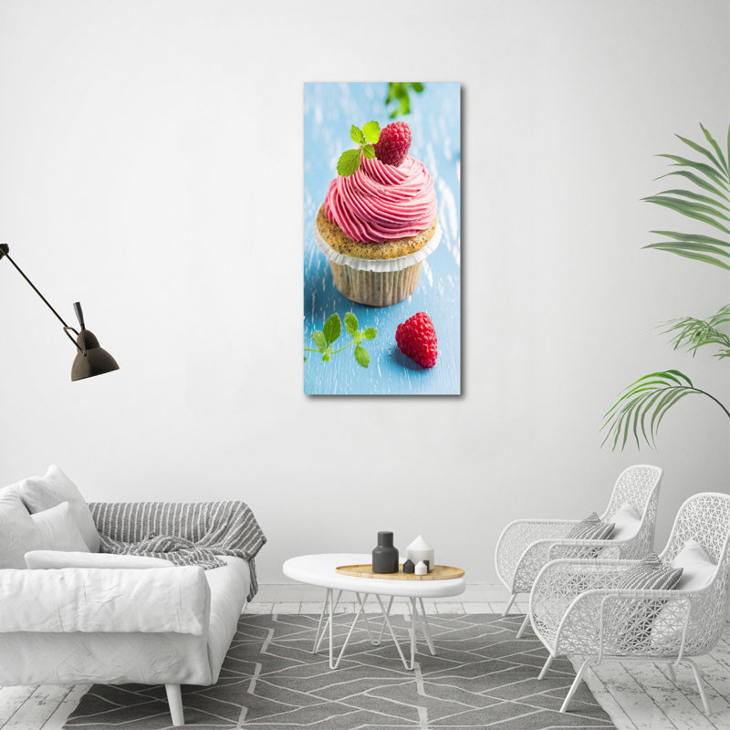 Raspberry Cupcake - Wrapped Canvas Print